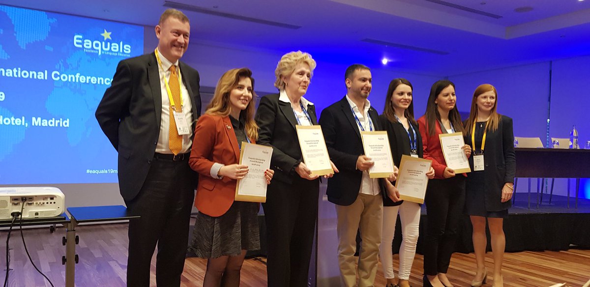 MrsIsovic's tweet photo. Received my scholarship award at @Eaquals Annual Conference, 2019. #eaquals19madrid https://t.co/AEXHergxHk