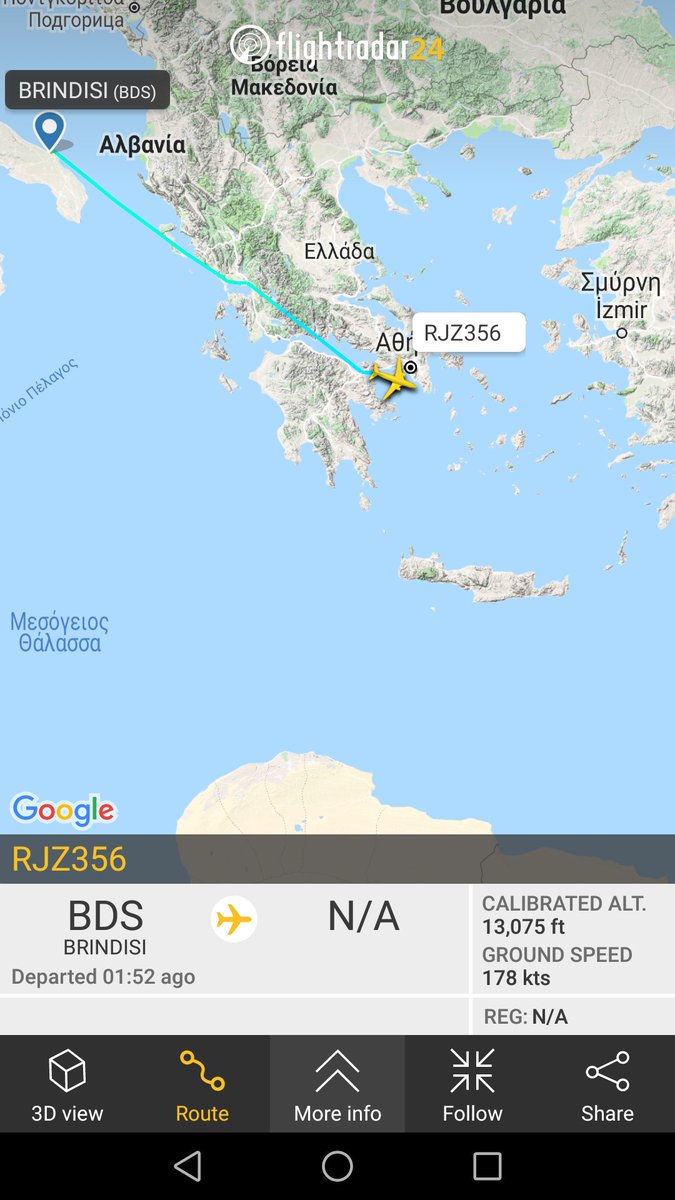 #RoyalJordanianAirForce #PZL M-28 #Skytruck s/n 356 passing now #AegeanSea as RJZ356.