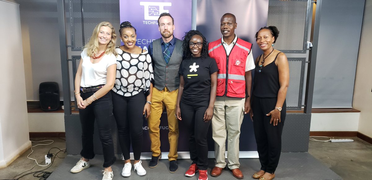Thehounsell's tweet photo. 1 week after the 1st @TechfugeesK #hack4refugees in Kenya (and Africa!). As the dust settles, I wanted to say a massive👃to the judges: @muthoninjuki @EllyMathenge @PonneIngeborg @Nekesa, Michael Ayabei &amp; Frank Tamra. You all made difficult judging a delight! @ihub @Samuel_Hall_ https://t.co/Job5MmyJ5v