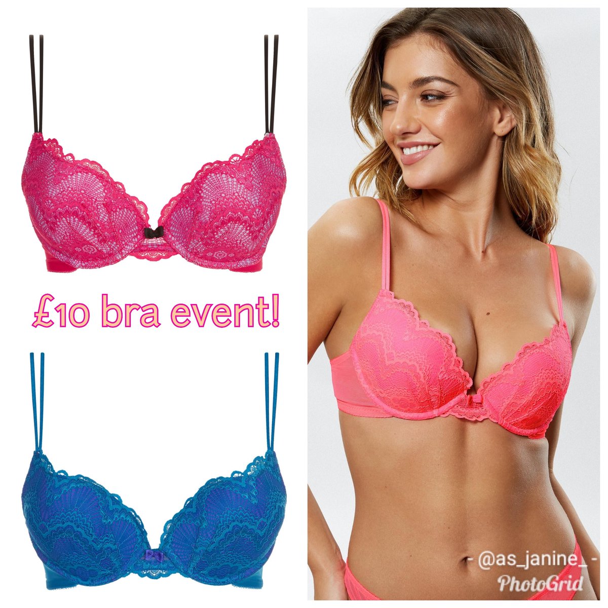 AS_Janine's tweet photo. Our Knickerbox Kyra bra is included in the £10 bra event in a choice of 3 colours! Message me to order ❤️
.
.
.
.
#annsummers #brasale #bra #underwear #lingerie #knickerbox https://t.co/f4xKtDg2Ra