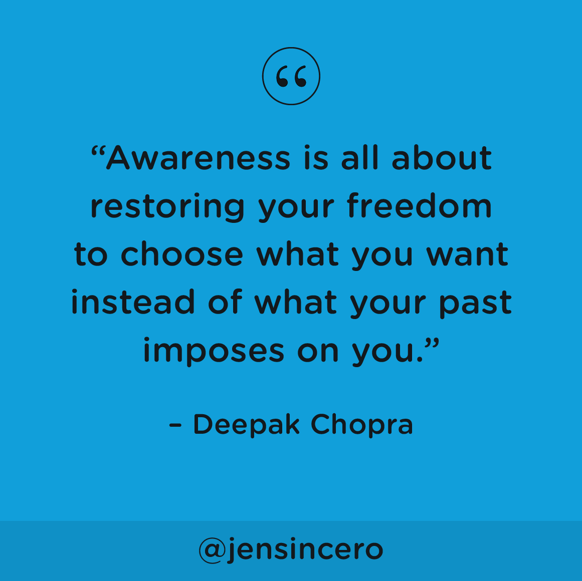 JenSincero's tweet photo. Awareness is the key to freedom. When you pay attention to how you’re thinking and feeling, you empower yourself to make a better choice, to instead think thoughts that light you up. #youareabadass #QOTD #FridayFeeling #FridayMotivation https://t.co/oxj0sccsBI