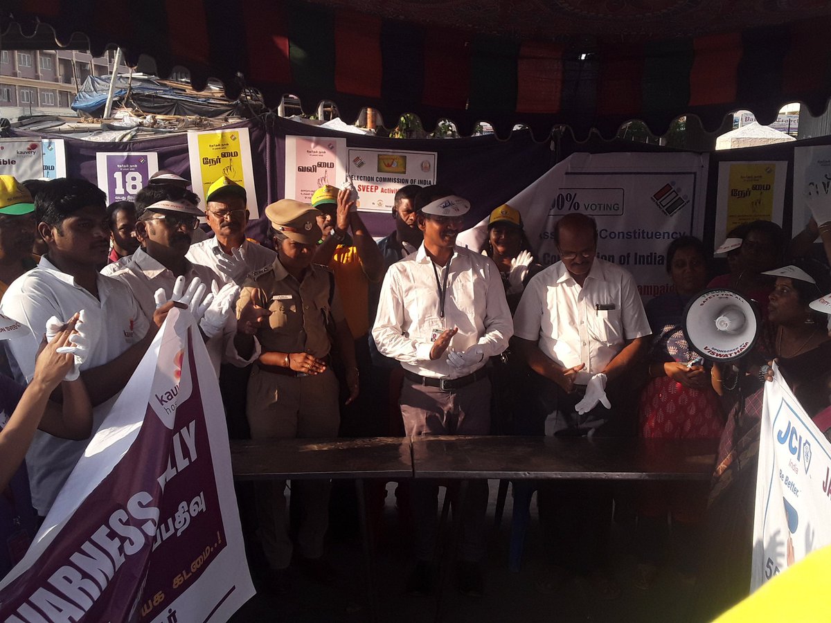 Hostia11's tweet photo. Today 12.04.2019 we attended Voting Awareness Rally from Hosur Boys High School Ground to Hosur Bus Stand. Regards. R. Vadivelu, Secretary-HOSTIA. https://t.co/4maQYnNyLG