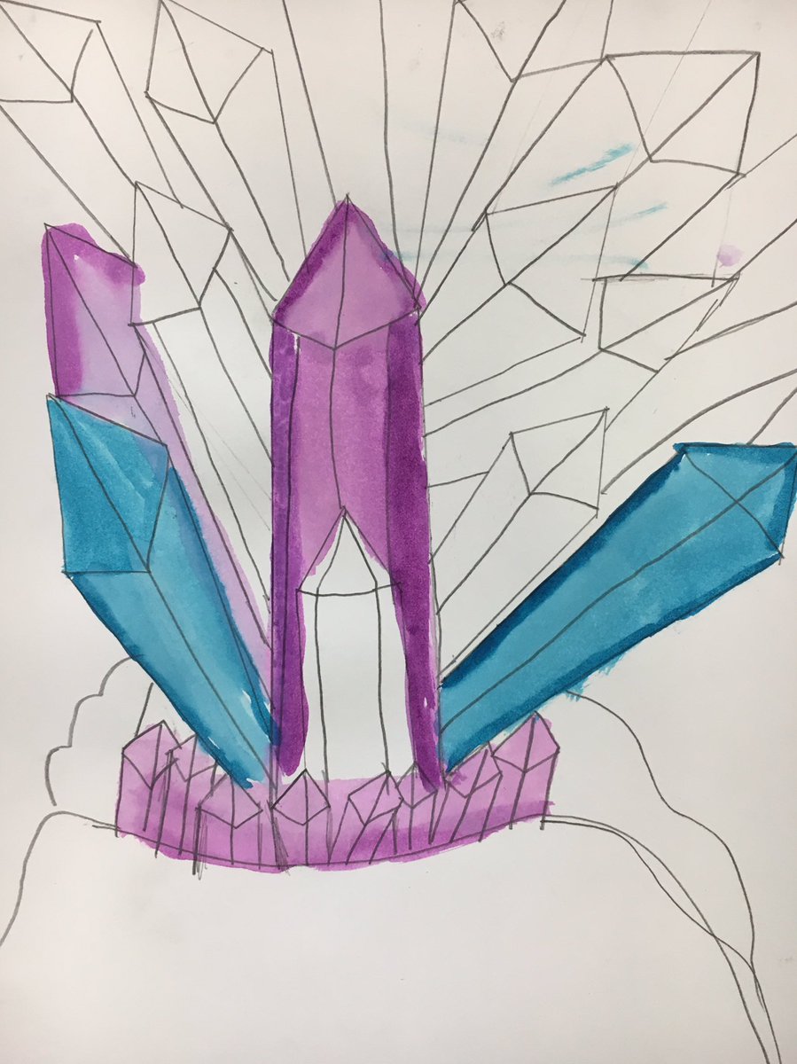 CbeARTstudio's tweet photo. Art rocks!! Beginnings of our CBE Bears’ brilliant and bold Crystals, Gems and Minerals...more to come! #elementaryarteducation #risdgreatness #risdace #risdconnects #watercolor #risdartmatters https://t.co/lTQpaKWC9z