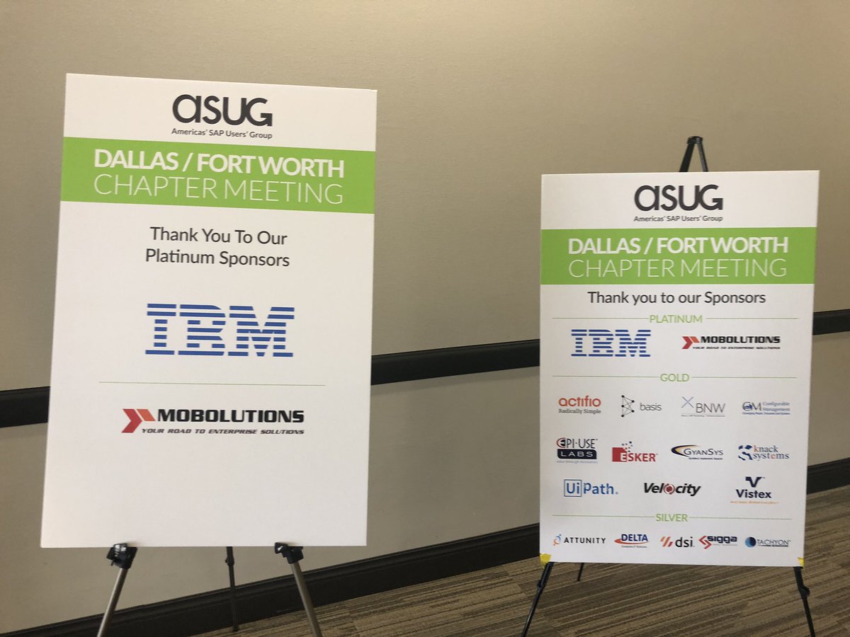 ASUG_DFW's tweet photo. It’s time! Join us a Plano Convention Center for the #DFW #ASUG Chapter Meeting @ASUG365 https://t.co/QhTKSXk64v