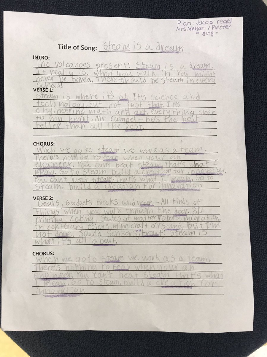 WolftrapSTEAM's tweet photo. When your student makes a song about STEAM! #allthefeels #STEAMiswhereitsat https://t.co/8kaK585ZgW