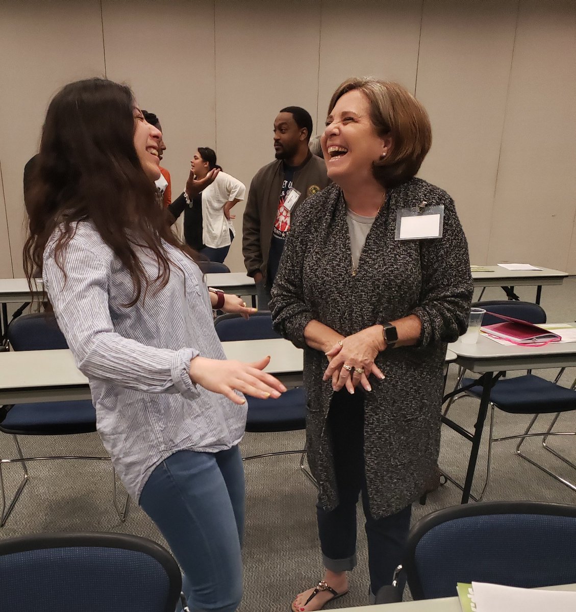 HCDE_CASE's tweet photo. Let the #PrepRally begin! Attendees at #SpringSymposium2019 mill to music and discuss preparedness and safety in their #afterschool programs. #CASESpringSymposium2019 #MakingAfterschoolCool https://t.co/qmbWlU5lU3
