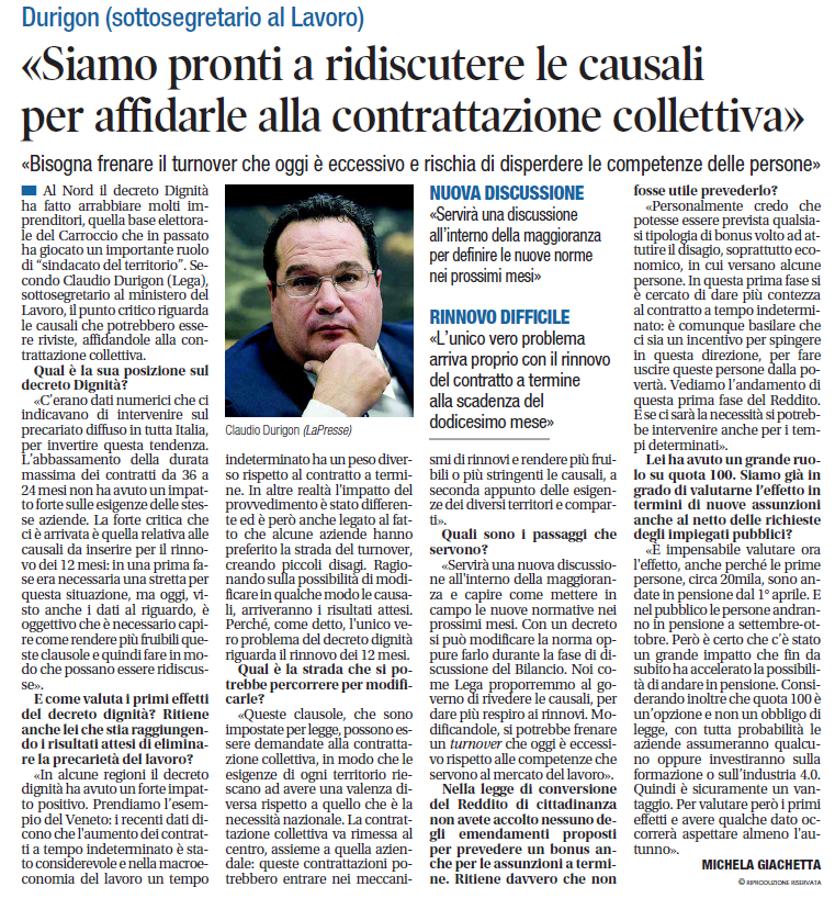 at_maw's tweet photo. @ClaudioDurigon Sottosegretario al Ministero del Lavoro: "Siamo pronti a ridiscutere le causali, per renderle più fruibili".
Su Libero Lavoro, le analisi post Tavola Rotonda di MAW sul #decretodignità, con #durigon, @GiamFalasca  e Turrini https://t.co/LIAheXlk4M