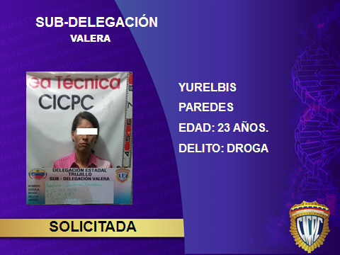 @CICPC069 <a href="/cicpcvalera/">@CICPC069</a>
@CICPC069 <a href="/cicpcvalera/">@CICPC069</a> #CICPC/SD VALERA, APREHENDE A UNA CIUDADANA SOLICITADA POR DROGA. <a href="/DouglasRicoVzla/">Douglas Rico</a> <a href="/PRENSACICPC/">PRENSA CICPC</a> <a href="/elvisolancer70/">Elvis Villalobos</a> <a href="/dixmed131370/">Grass 🍃 Alert</a> <a href="/REDIPLOSANDES/">REDIP LOS ANDES</a> <a href="/CICPCDETRUJILLO/">@CICPC255</a>