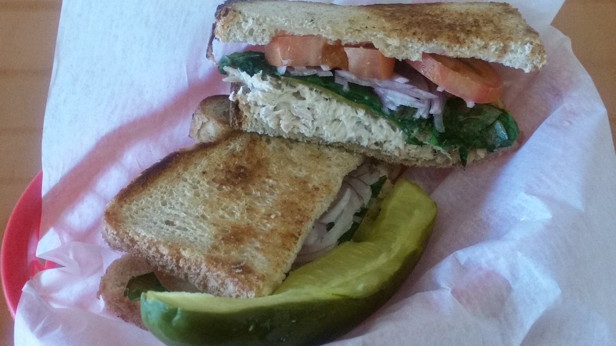 JeromeDeli's tweet photo. What's Cooking Today!  Tuna Melt:  White Albacore Tuna Salad with Melted Cheddar Cheese, Red Onions, Tomatoes, Wilted Spinach and Dijon Mustard on Toasted Wheat Bread https://t.co/jCWgU8VDED