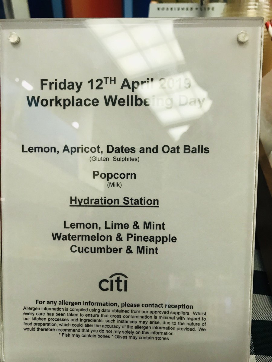 pdouglass2010's tweet photo. Health and well being today at citi @r_holmes81 @compassgroupuk https://t.co/STB4Lzcmiy