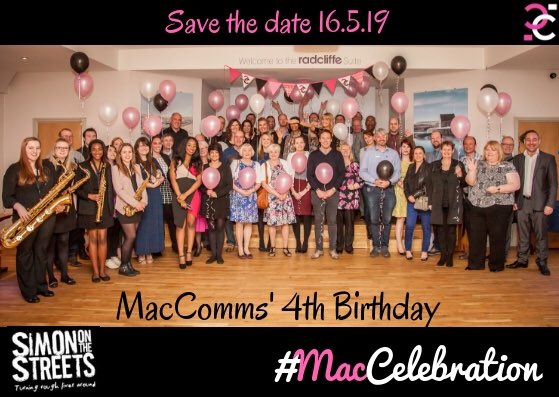 Save the date! As we turn 4 we’ll be celebrating in style with a special client showcase event at <a href="/leedscornex/">Leeds Corn Exchange</a> with <a href="/CKdistillery/">Cooper King Distillery</a> gin via a @ZestMixology bar, a <a href="/SoundLeisure/">Sound Leisure Ltd</a> jukebox, live trials of <a href="/PetJoii/">Joii</a>, fundraising fun for <a href="/simonotstreets/">Simon on the Streets</a> and more! 🎈4️⃣🎂