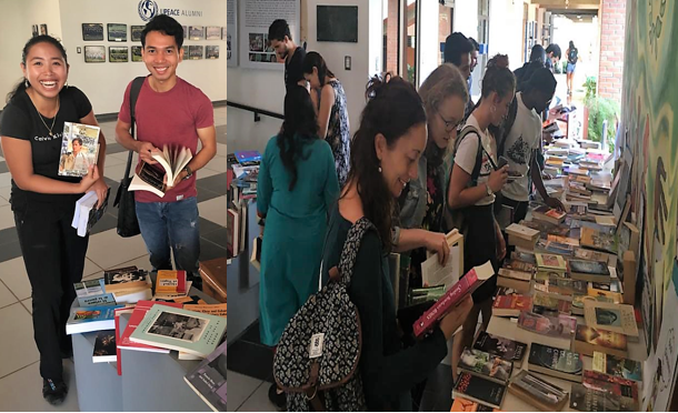 UPEACELibrary's tweet photo. Smiling faces !  Our traditional #UPEACE Library book giveaway event. #books , the best weapons in the world! #knowledgesociety #read .@UPEACE https://t.co/BsSBFmSVoS