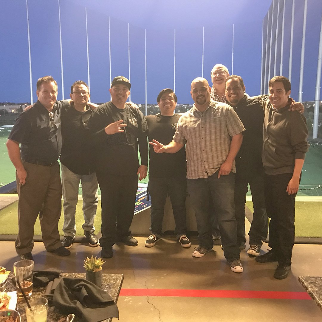 Some Tire Service Advisors & potential new co-workers swung out at a DT recruiting event at Topgolf in CA. Our TSAs got a chance to share about DT culture while spraying golf balls all over the range! Just another day in the #DealerTireLife. #WeLoveTires #Werehiring #TireExpert