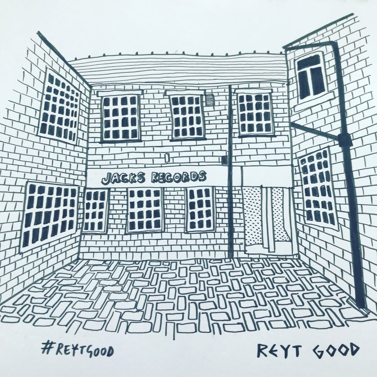 GoodReyt's tweet photo. It’s national record store day tomorrow so to celebrate I’ve done a pic of my old favourite, jacks records in #sheffield used to love hunting out Beatles and kinks records in there #rcd #rcd19 #RecordStoreDay2019 #RecordStoreDay #recordsrore #recordshop https://t.co/INfPFtCVxG