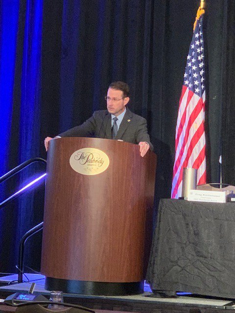 EACgov's tweet photo. Michael Dunavant (@USAttyDunavant), United States Attorney, Western District of Tennessee @TheJusticeDept talks election offenses at @EACgov #StandardsBoard Meeting - Day 2. #EACSB2019 #ElectionPrep19 https://t.co/psLUx4OW9T