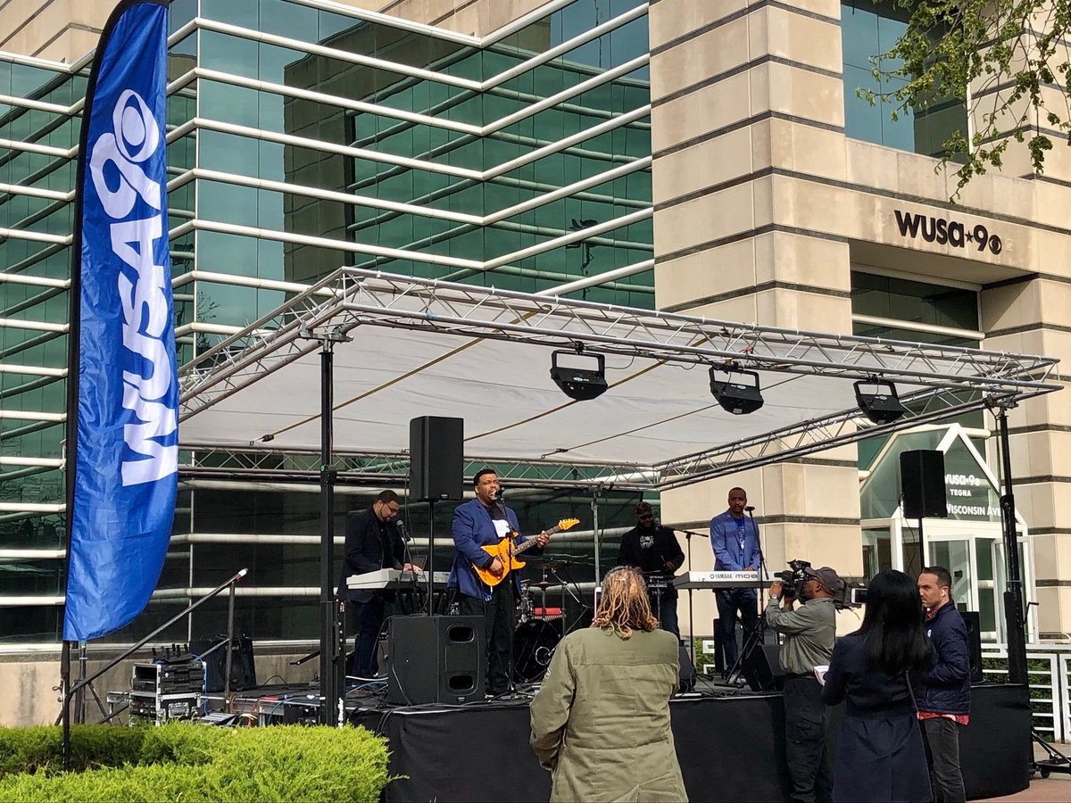emccahill's tweet photo. #dmvsoundcheck in the front circle @wusa9 pre-celebrating #dcemancipationday (tomorrow) with #dcvalues #inspire so fun! https://t.co/d4yOQCd9Ag