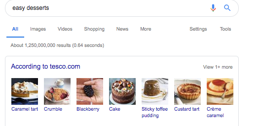 Yes, a blackberry is the easiest of desserts, Tesco. Also, don't judge me for my google searches #easydesserts