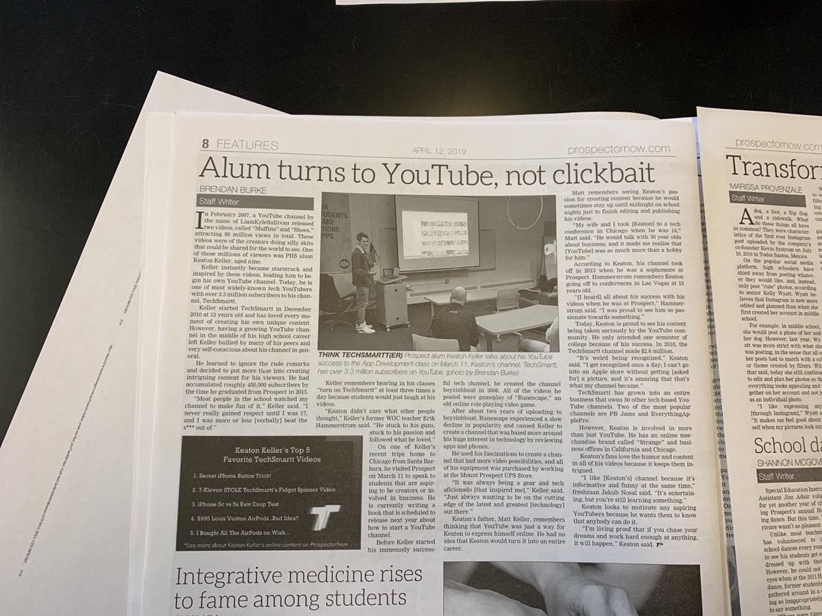 TechSmartt's tweet image. My high school wrote this and still I can’t believe how time flies
I spoke to a few classes last month and see some aspiring YouTubers in the works 👊🏻