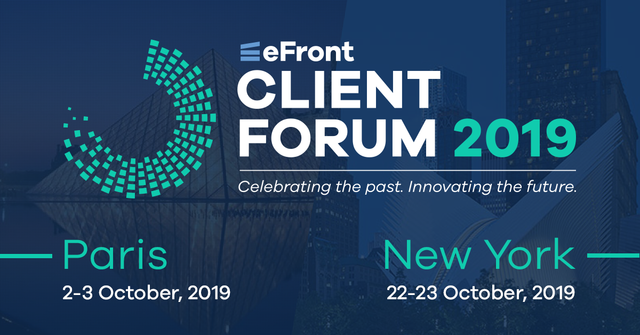 eFrontFinancial's tweet photo. We are delighted to invite our clients to eFront Annual Client Forums in Paris and New York! Learn more: https://t.co/N1hB36PK2y
#eFront #eFrontCF2019 https://t.co/DPmrngLbOi