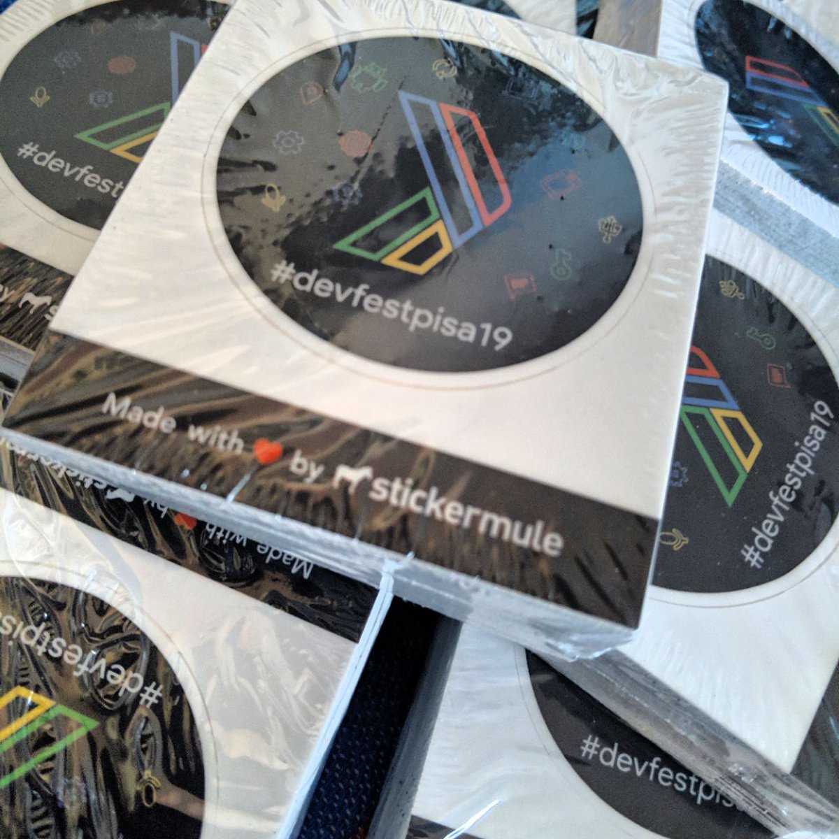 Do you love stickers? We have a special promo from <a href="/stickermule/">Sticker Mule</a> just for #devfestpisa participants! 😱- 50 stickers for just 19€ stickermule.com/DevFestPisa2019 Don't miss it!