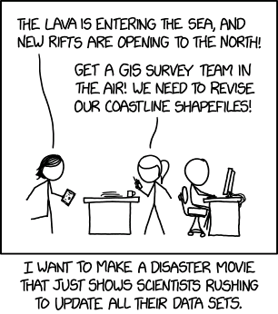 Magna_Eng's tweet photo. We would totally watch that movie! Thank you XKCD for making a GIS comic (https://t.co/2SqtWB120X)- we love it!โ
โ
#fridayfun #gis #gishumour #gishumor #gisjoke #giscomic #giscartoon #datahumour #datahumor #geography #data #dataisimportant https://t.co/BsFr4c9QUj