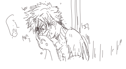 だめだ眠気がピーク かきかけ 