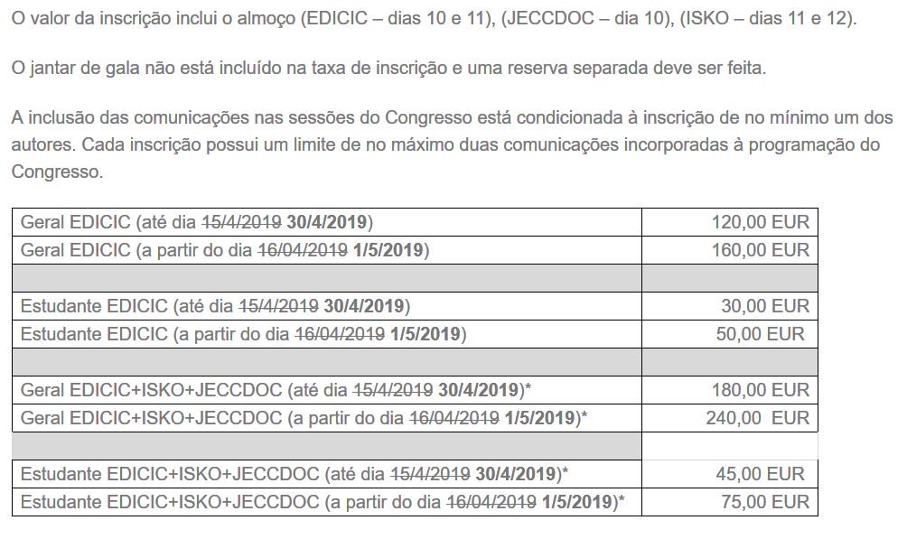 Por problemas informáticos, alargado el plazo de inscripción a #EDICIC2019 a precio reducido hasta el 30/4/2019✍️fbd.ub.edu/edicic2019/ins…
Devido a problemas com o computador, o período de registro foi estendido para um preço reduzido 🗓️até dia 30/4/2019: fbd.ub.edu/edicic2019/pt/…
