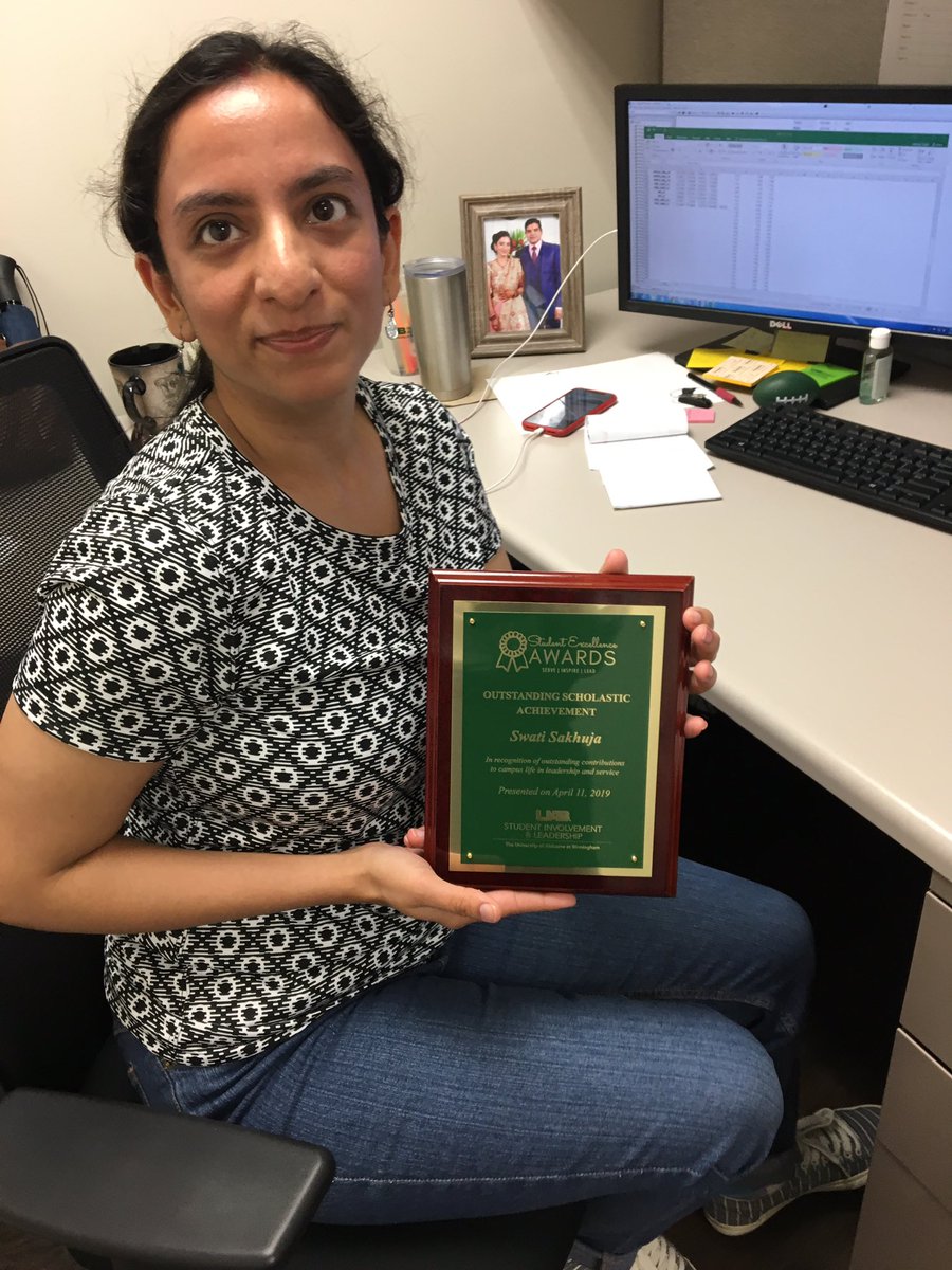 Paul Muntner (@muntnerpaul) on Twitter photo Congratulations to Swati Sakhuja, PhD student <a href="/uabSOPH/">UAB School of Public Health</a> for winning the Outstanding Scholastic Achievement Award. Congratulations to Swati Sakhuja, PhD student <a href="/uabSOPH/">UAB School of Public Health</a> for winning the Outstanding Scholastic Achievement Award.