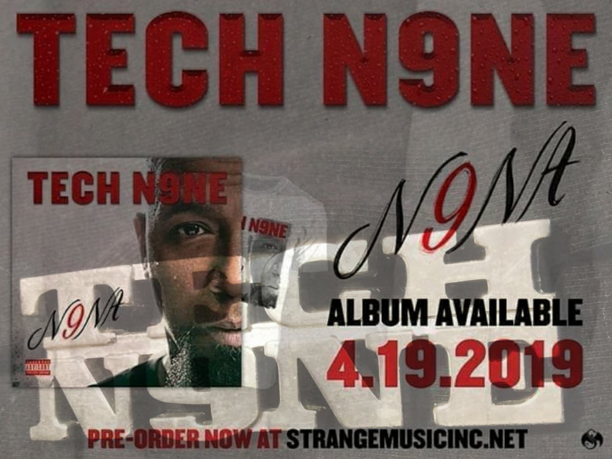 DNugg1527's tweet photo. N9NA drops in 7 days but you still have time to pre-order and receive an autograph from the King himself TECH N9NE and get a t-shirt of the album, pre-order now at https://t.co/0IshJwL46c #techn9ne #strangemusic #strangechain #technicians #techn9cians #DenverStrangeHelpers 🐍🦇 https://t.co/rbYU4HNkiN
