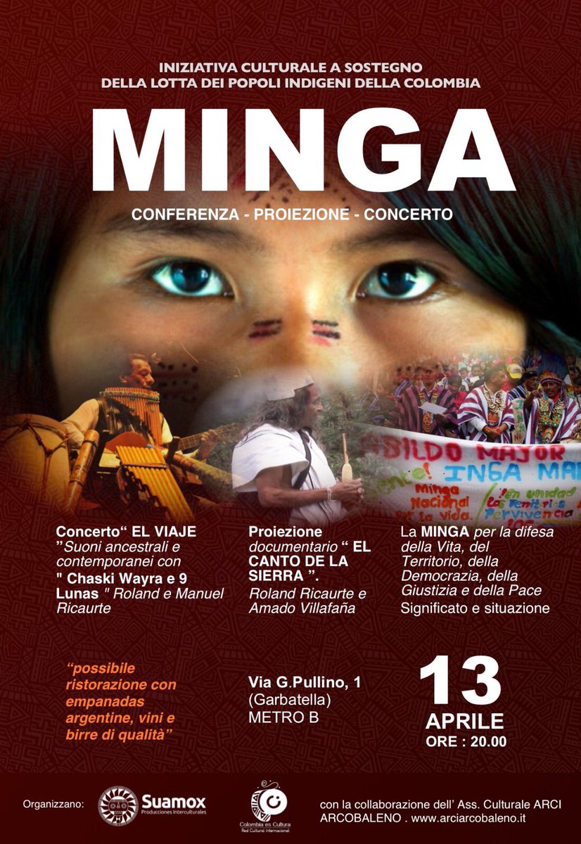 CNTI_Indigena's tweet photo. ⛰🍃🎋#CNTIComunica|Agradecemos y convocamos a tod@s nuestr@s amig@s en Roma, Italia por visibilizar las problemáticas y exigencias que como Pueblos Indígenas afrontamos en el marco la #MingaNacionalPorLaVida y transitamos #DeLaMingaAlParoNacional #CreceLaMinga https://t.co/aEdkL9J5ms