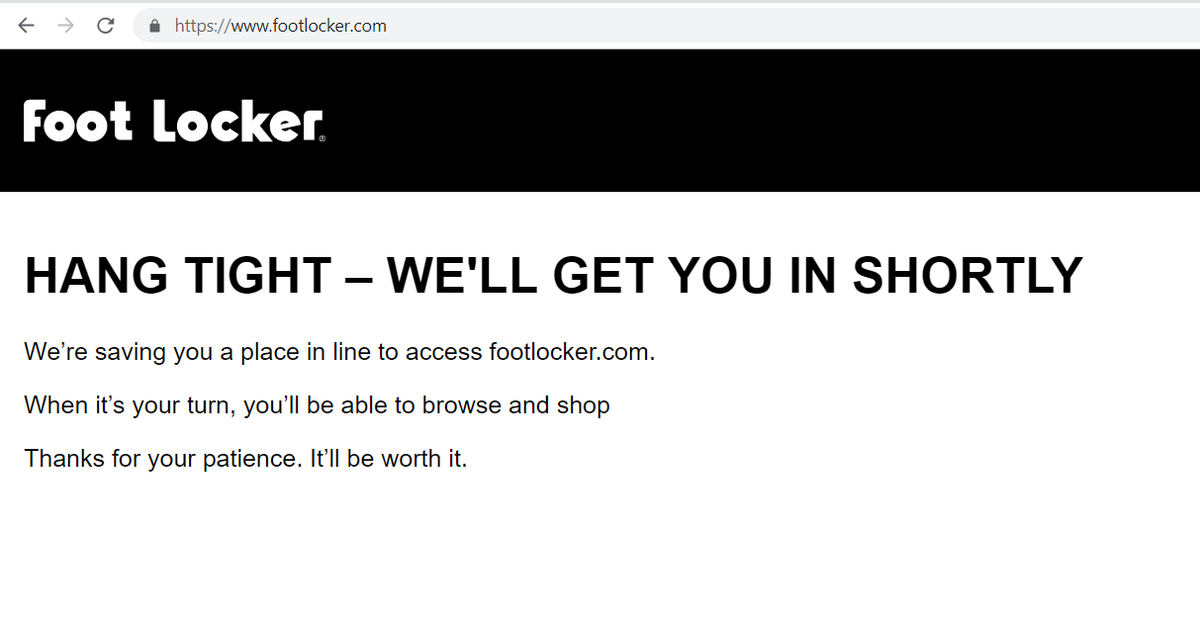 mexela's tweet photo. Footlocker doesn't take new orders https://t.co/5BsCnczMZx