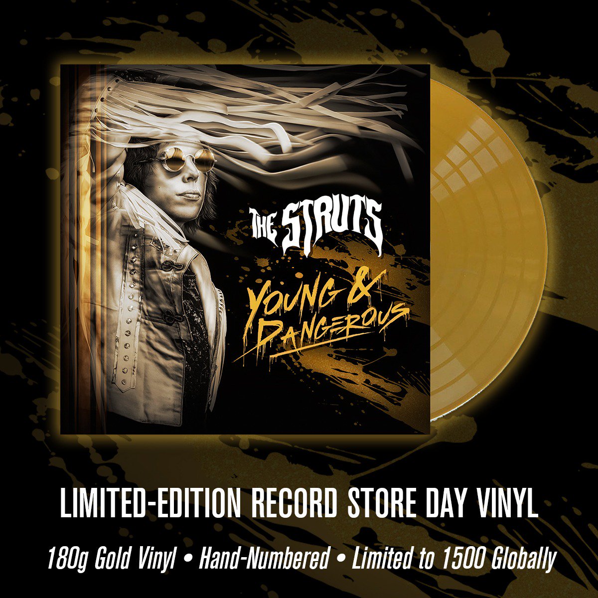 TheStruts's tweet image. Tomorrow is @RecordStoreDay! A limited number of gold, hand-numbered copies of YOUNG&amp;amp;DANGEROUS on vinyl will be available at local record stores. Find a store near you at recordstoreday.com. Happy hunting x #RSD19