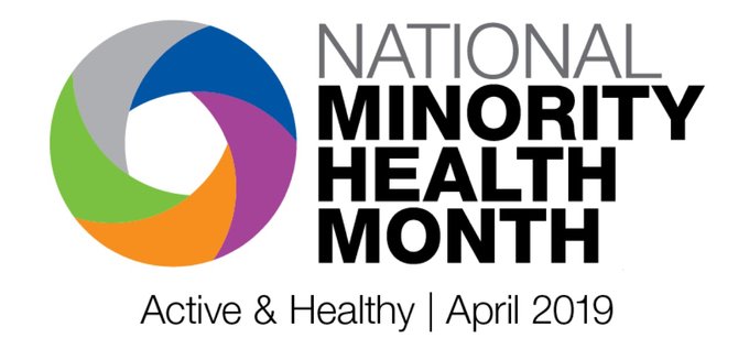 NIH's tweet photo. Happy National Minority Health Month! Join @NIMHD in celebrating #NMHM2019 by participating in these activities: https://t.co/Zl4ypshZ6N #ThisIsNIH https://t.co/Zl4ypshZ6N https://t.co/iW2c083b1b