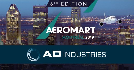 industries_ad's tweet photo. AD Industries sera présent sur le salon #AEROMARTMONTREAL les 17 et 18 avril 2019. 
Notre équipe #Business #Développement représentera l’ensemble des divisions du Groupe AD Industries : #Machining, #SheetMetal, #MechanicalAssemblies, #Composites, #Engineering, #Hydraulics. https://t.co/Fb1G0BJknh