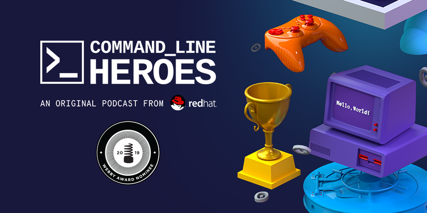 RedHat's tweet photo. #CommandLinePod is in the running for a #Webby for the best branded podcast. The competition is fierce, and your vote counts. https://t.co/mtwz5Tz2V7 https://t.co/CER1Nunh4A