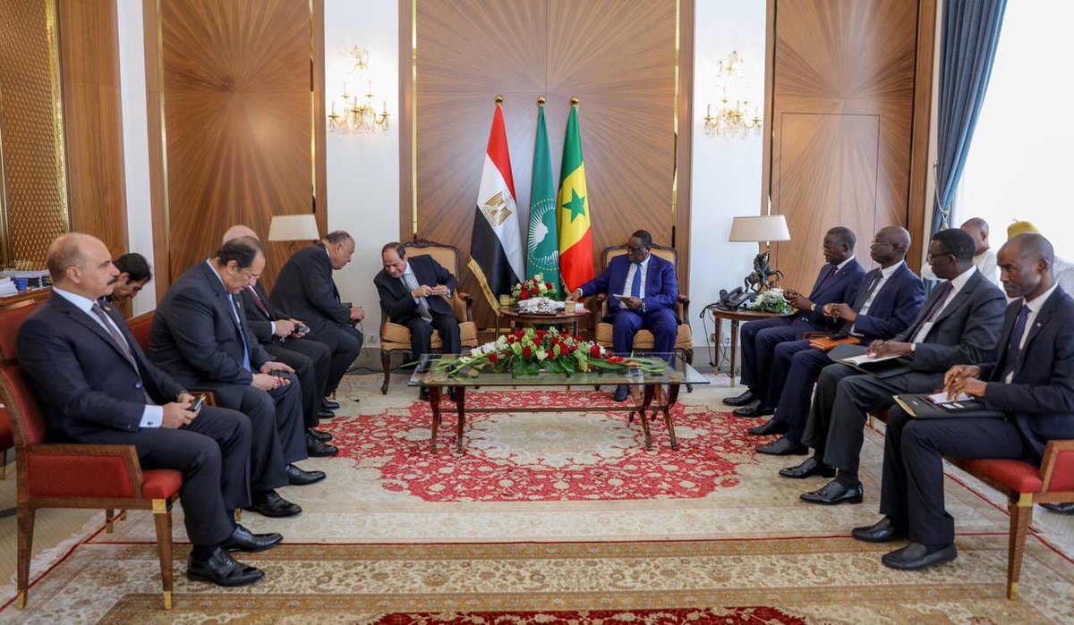 amadou_ba_'s tweet photo. Visite Officiel de SE Abdel Fattah Al-Sissi, PR d'Egypte et Président de l'Union africaine
Signatures de 2 mémorandums :
1 - Entente dans le domaine des médias.
2 - Entente sur les consultations diplomatiques régulières entre les 2 ministres. https://t.co/zTzg0I2IsK