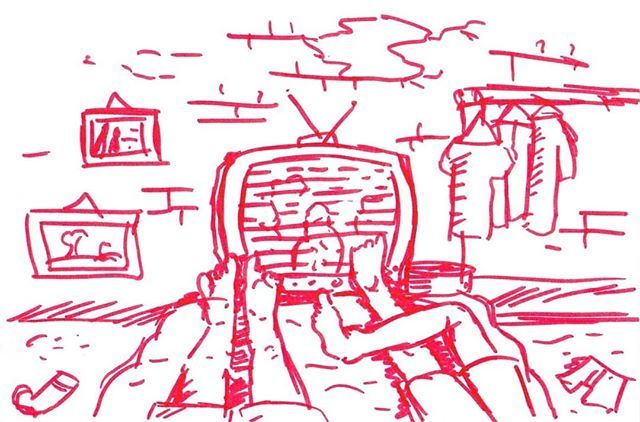 “Watching cartoons with my 13-year-old sibling.”⠀
⠀
Seized by Sebastian in Grand Prairie, Texas, the USA on March 27, 2018.⠀
⠀
#seizeyourmoments #beautifulmoment #usa #dallas #happyus #drawing #instadraw #markers #sketch #instahappy #socialart, #instafamily #infrontofthe…