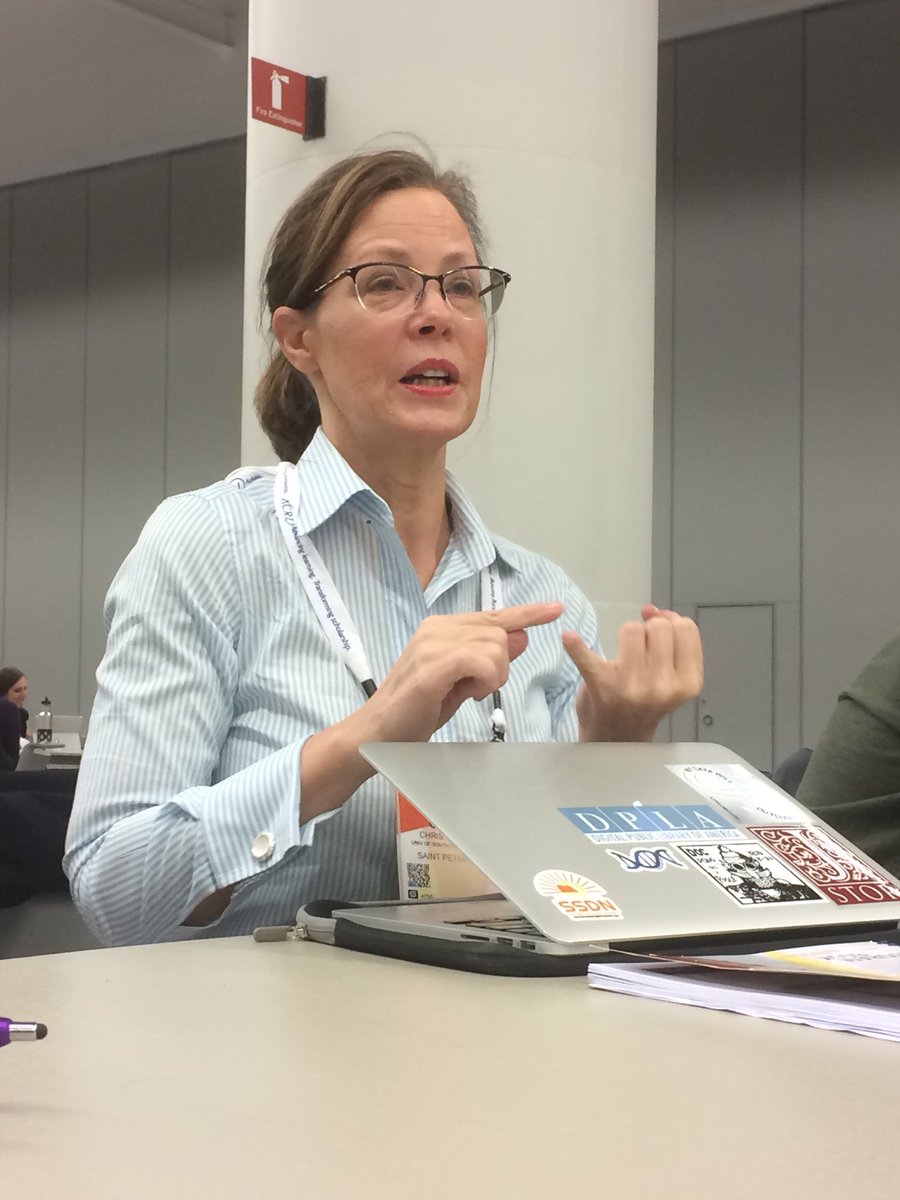 At #ACRL2019 Christine Dunleavy's round table on the future of the LMS/ILS explored issues of authority, consortia, and how these systems influence employment patterns. Vital work.