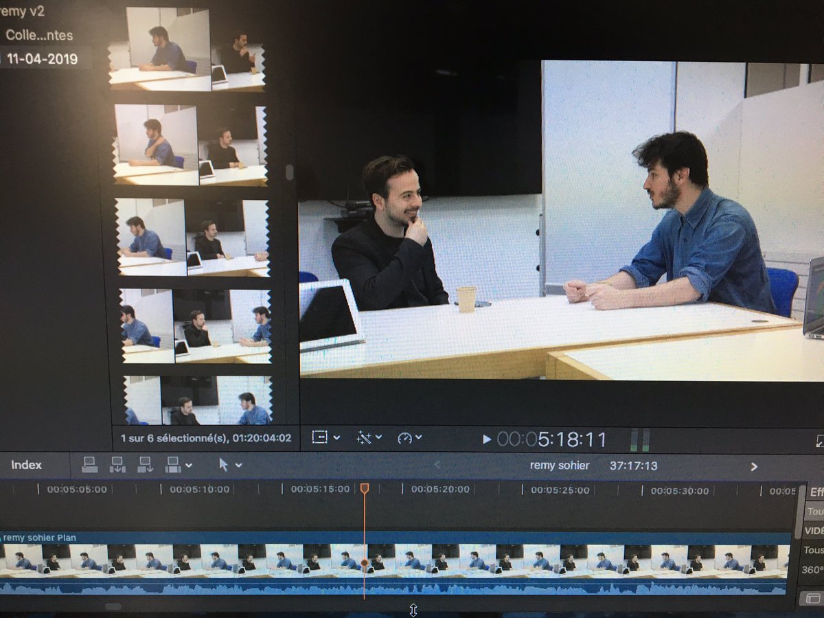 @SohierRemy apparemment très heureux d’être interrogé par @AntoineRocipon. On l’a cuisiné sur nos obsessions habituelles (mémoire, ecriture, histoire, blabla). Video en cours de montage, et croyez moi, le visuel final n’aura plus rien à voir je pense