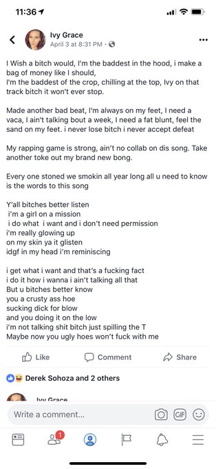I Wish a bitch would, I'm the baddest in the hood, i make a bag of money like I should, I'm the baddest<a href="/tag/vacation"class="tags"><span>#vacation</span></a><a href="/tag/kitty"class="tags"><span>#kitty</span></a><a href="/tag/socute"class="tags"><span>#socute</span></a><a href="/tag/chipotle"class="tags"><span>#chipotle</span></a><a href="/tag/needsleep"class="tags"><span>#needsleep</span></a>