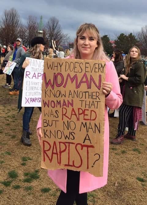TheUterusVoice's tweet photo. “Why does every woman know another woman that was raped but no man knows a rapist?” https://t.co/xmhHoNWr8p