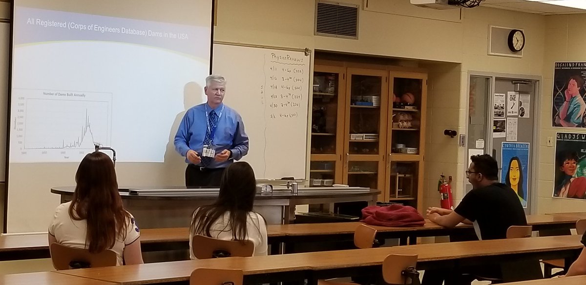 CHSD230's tweet photo. Alumni Mike Rogers shares his journey from @StaggHighSchool to engineering 200 dams in 27 countries around the globe. A focus that started in Physics class at Stagg. #d230connect #LegacyHall2019 https://t.co/msKQKAdVOz