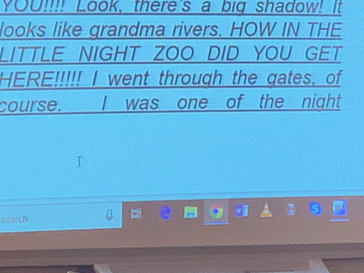 capper2teach's tweet image. Favorite Grandma Rivers quote ever written by my second graders, “How in the little night zoo did you get here?” ⁦@nightzookeeper⁩