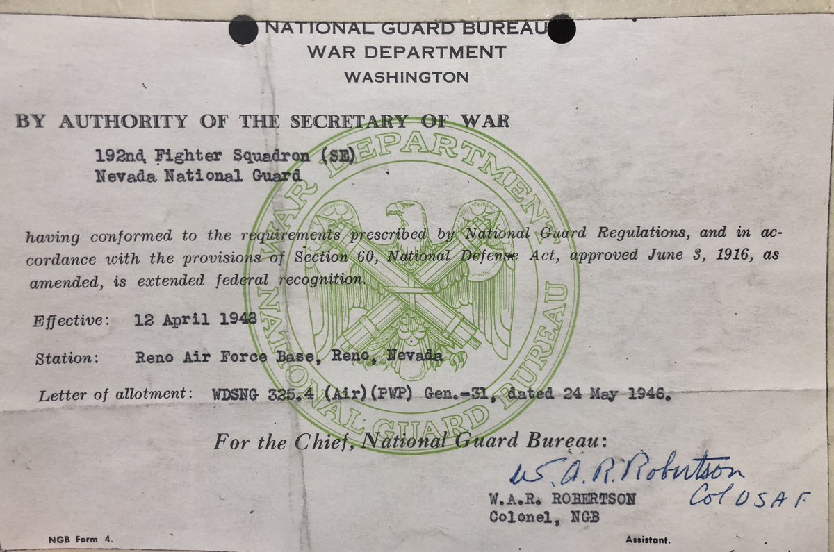NVNationalGuard's tweet photo. Happy Birthday, High Rollers! On this date 71 years ago, the Nevada Air National Guardβs 192nd Fighter Squadron received federal recognition in the U.S. Air Force. #HighRollerStyle #FlashbackFriday https://t.co/SocfAUmQ9T