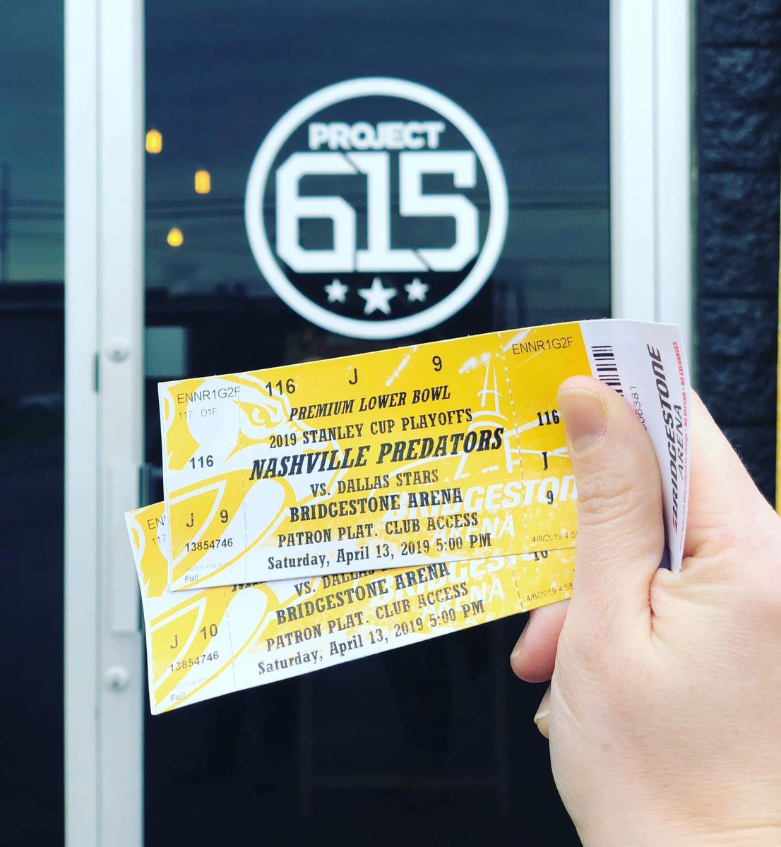 Project 615 (@project615) on Twitter photo 🚨Giveaway Alert🚨Wanna win 2 tickets to Game 2 of the Nashville Predators playoff game tomorrow, April 13th?
⬇️How To Win!🎉
1) like this post
2) make sure you follow Project 615
3) comment a friend that you would go with
*bonus* tag us wearing your favorite <a href="/project615/">Project 615</a> gear🙌🏼 🚨Giveaway Alert🚨Wanna win 2 tickets to Game 2 of the Nashville Predators playoff game tomorrow, April 13th?
⬇️How To Win!🎉
1) like this post
2) make sure you follow Project 615
3) comment a friend that you would go with
*bonus* tag us wearing your favorite <a href="/project615/">Project 615</a> gear🙌🏼