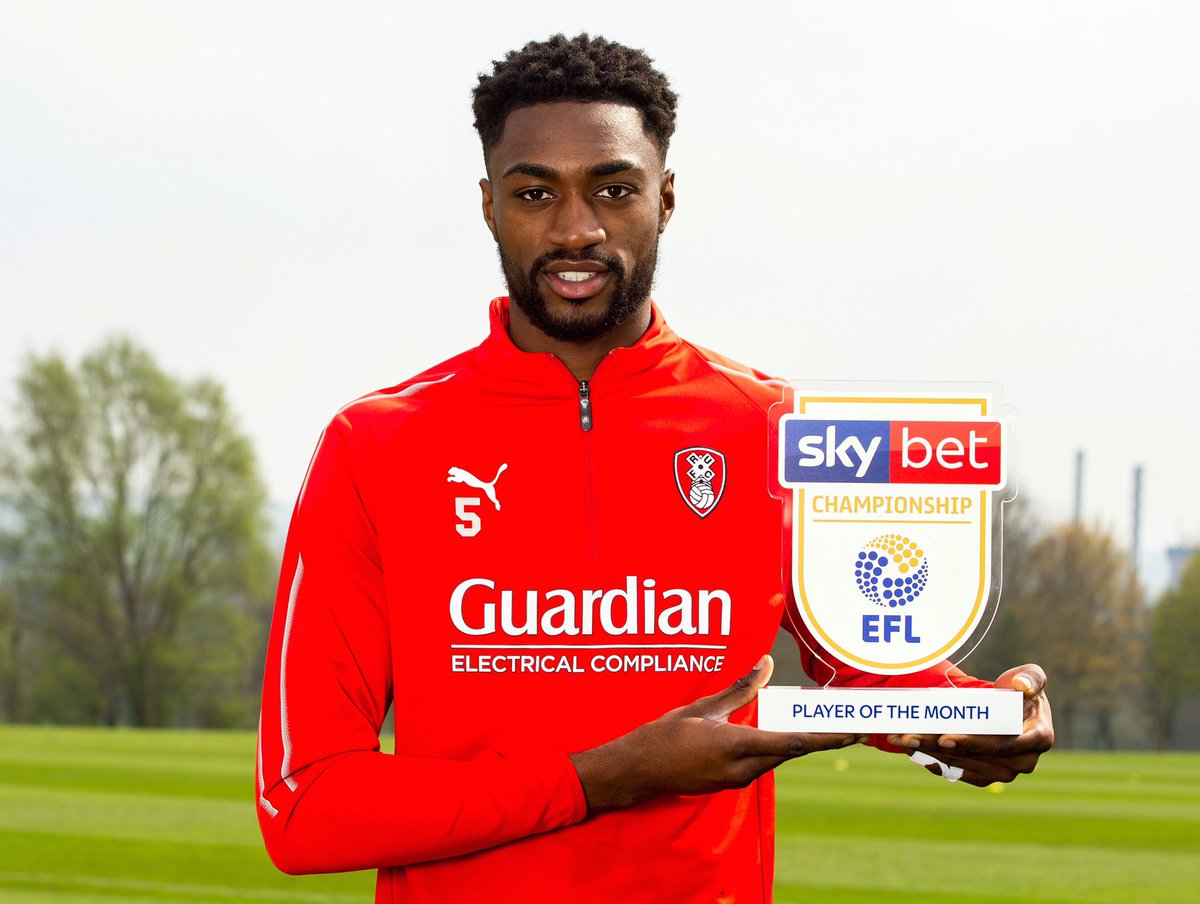 Humbled to have won ‘Player Of The Month’ for March 🏆 Thanks to God and all my teammates &amp; staff at Rotherham United who I couldn’t have won this award without. The hard work only continues now, 5 games to go 🙏🏾⚽️ #GIG #EFL #RUFC