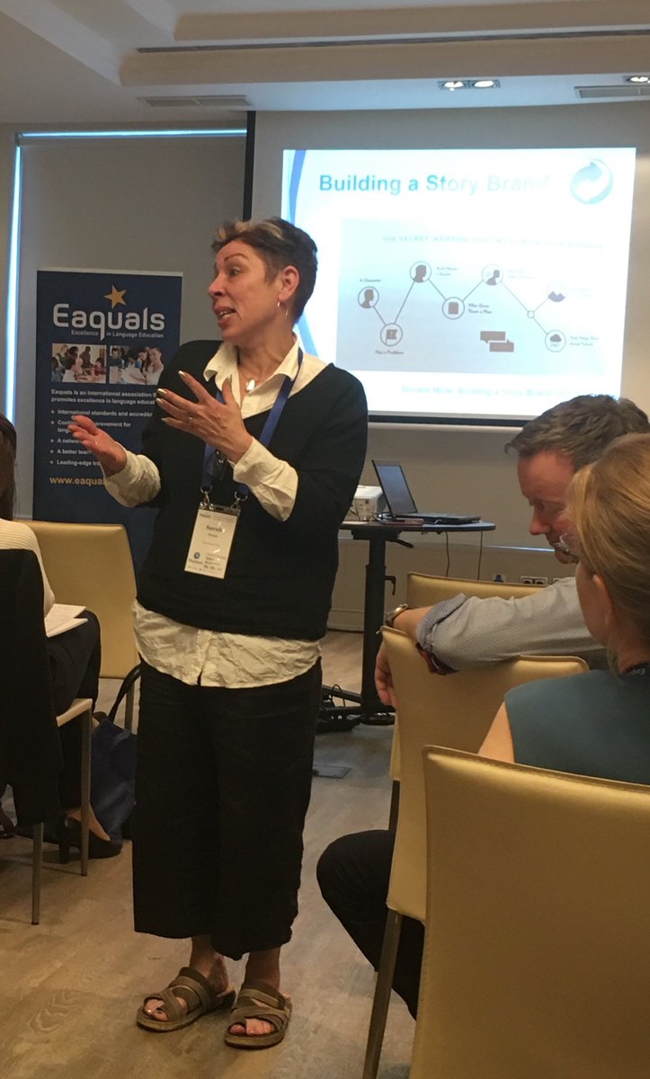 #eaquals19madrid great session on building a story brand with Sarah Mount