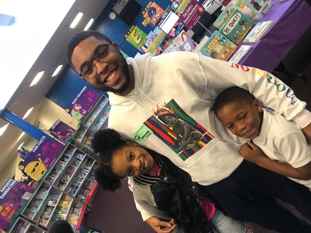 HarbisonWestEl's tweet photo. HWES Alum, Jadeon visited our book fair today with his little brother &amp; sister who are current HWES students. We appreciate his generous donation to our school! #HWES #BelieveGrowSoar #Pridein5 #IrmoStrong https://t.co/KvUnHm8pf7