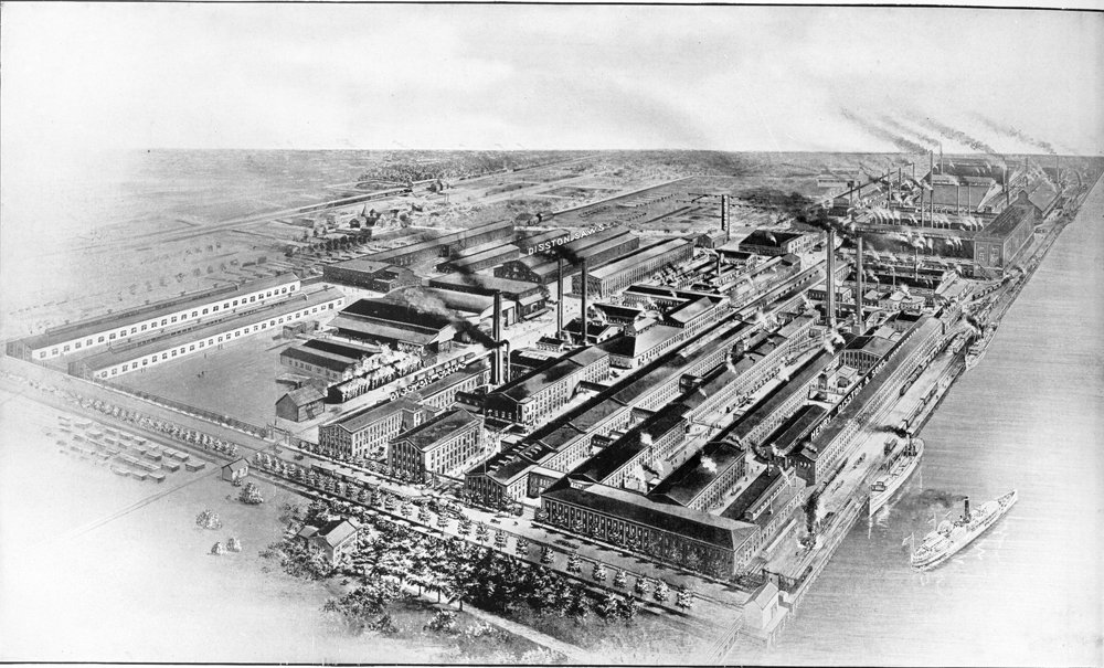 RiverfrontNorth's tweet photo. #FBF to the old #Disston Saw Mill along the #DelawareRiver in #Tacony. If you walk along the K&T Trail just north of the Tacony-Palmyra bridge you will find lots of interpretive historical signs and re-live history in person!
#phillyhistory #riverfrontnorth https://t.co/nyHArkUaEG