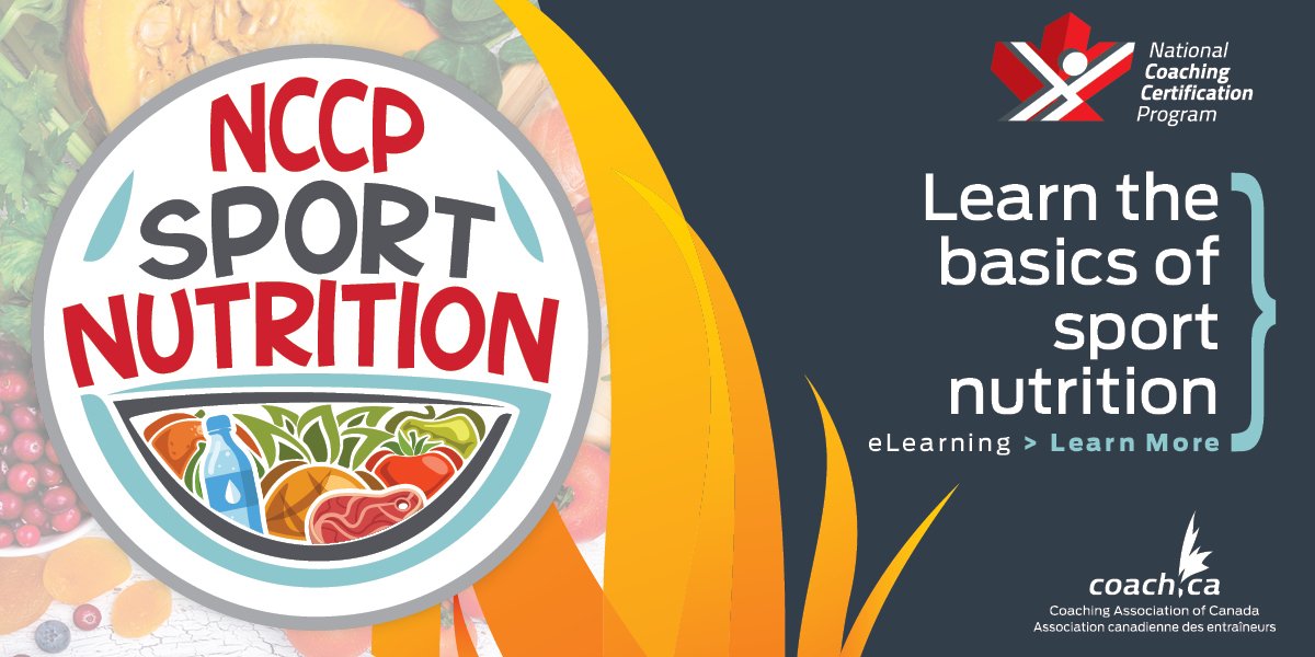 CAC_ACE's tweet photo. 🆕Take the NEW #NCCP Sport Nutrition eLearning today!

Learn how to provide accurate guidance to athletes and their caregivers on
nutrition before, during and after exercise. Get started: https://t.co/2VVfSDYyan. https://t.co/5oJU0LgK1d